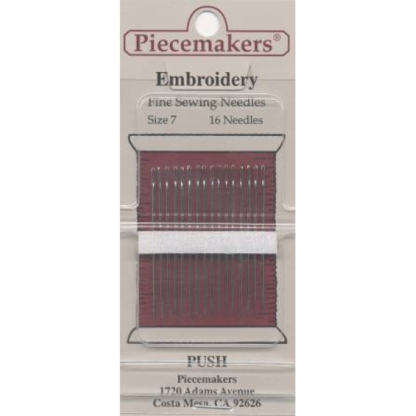 Piecemaker Embroidery / Crewel Needles Size 7