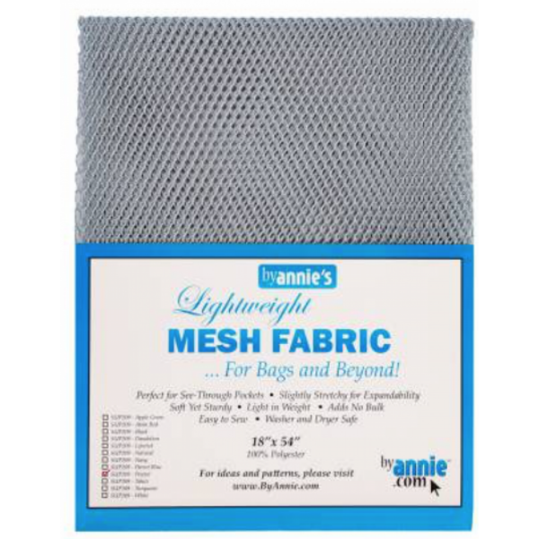 Pewter Lightweight Mesh Fabric  18x54in