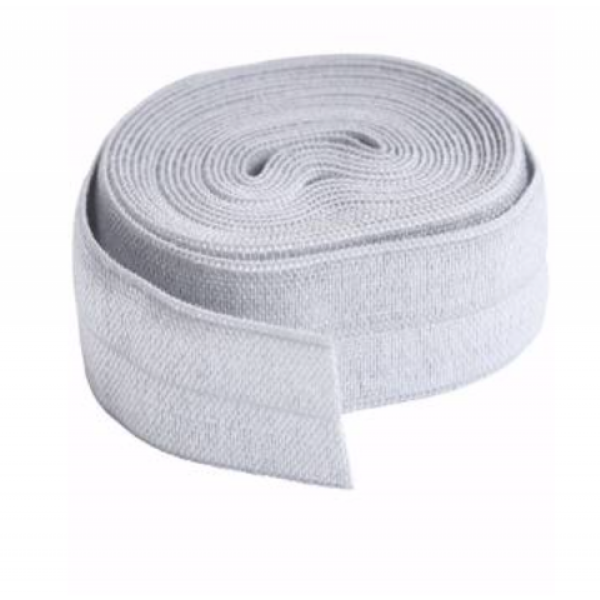 Pewter Fold-over Elastic 3/4in x 2yd