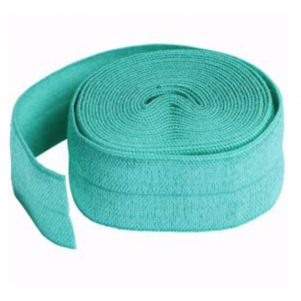 Fold-over Elastic Turquoise 3/4in x 2yd