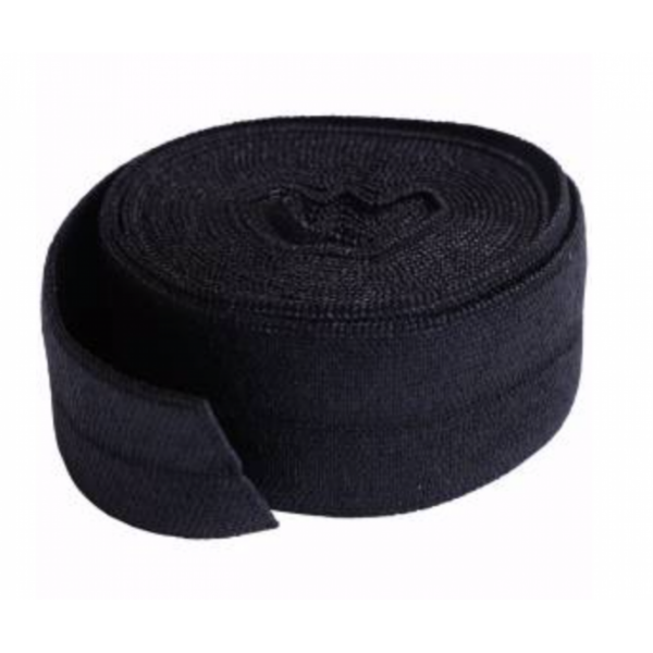 Black Fold-over Elastic 3/4in x 2yd