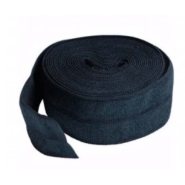 Navy Fold over Elastic 3/4 in x 2 yd