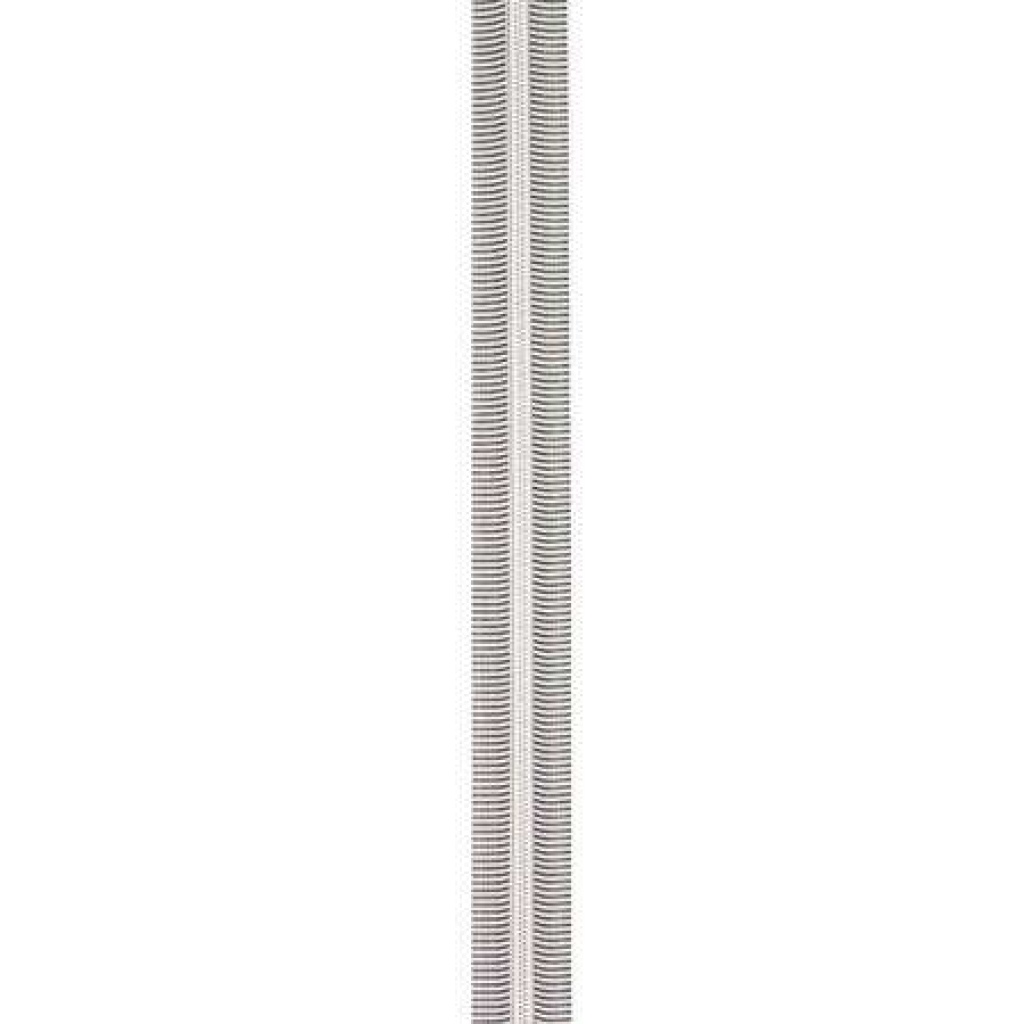 Black/White 5 Nylon Nickel Coil Zippers