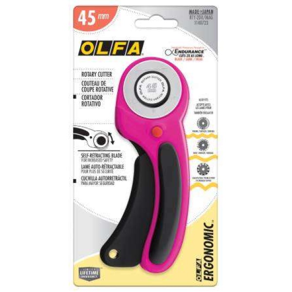 45mm Ergonomic Rotary Cutter Magenta