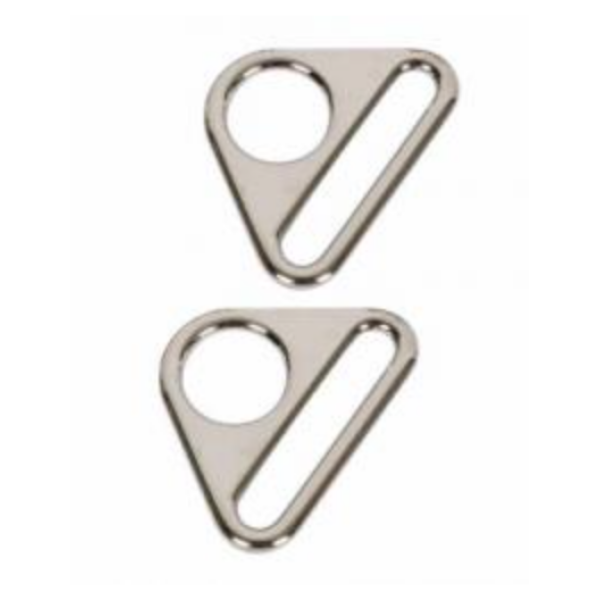 Triangle Ring Flat 1in Nickel Set of Two, Byannie