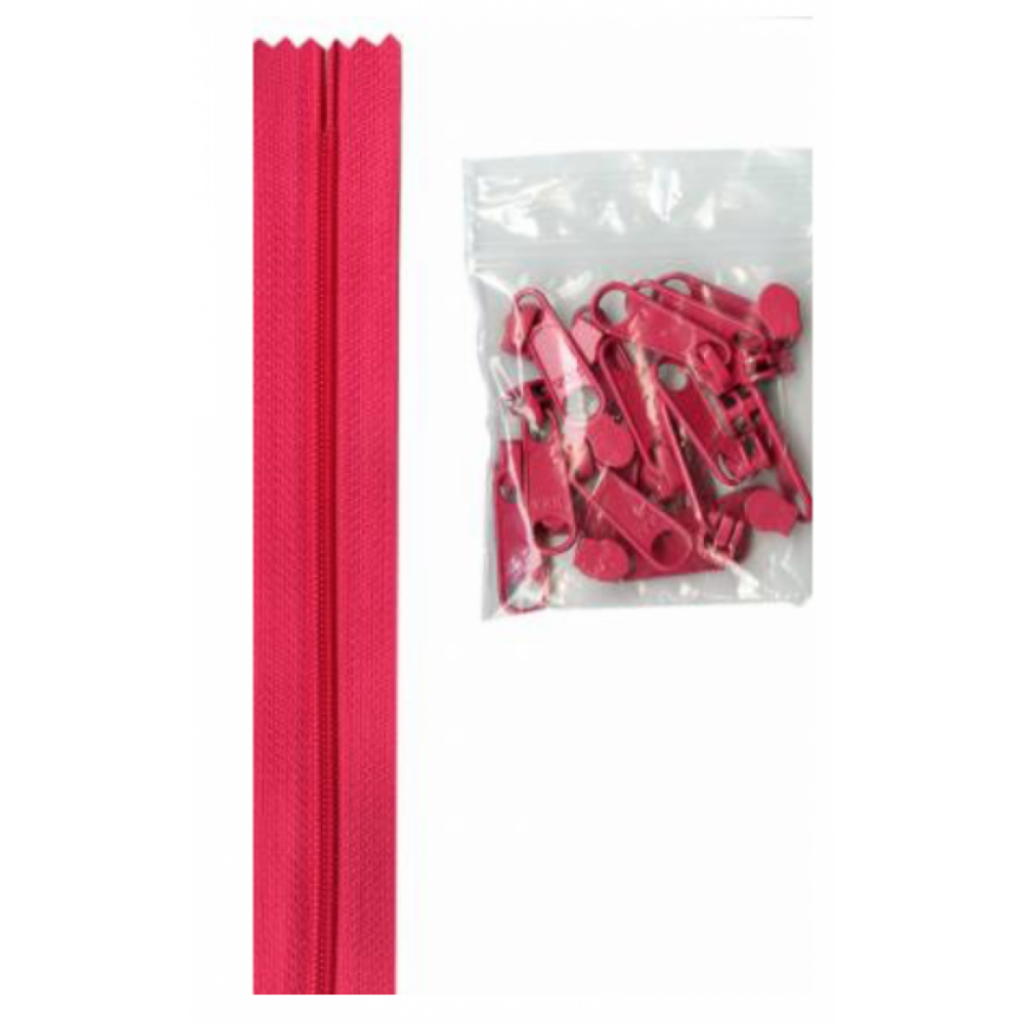 Lipstick 4 yards of 16mm #4.5 zipper chain and 16 Extra-Large Coordinated Pulls