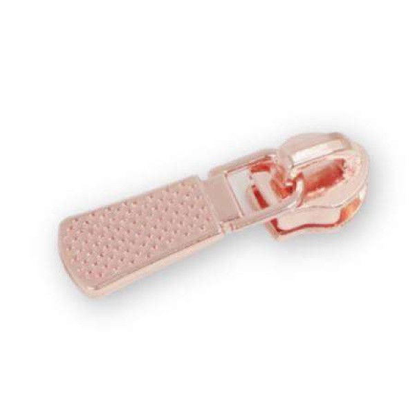 Four 5 Textured Zipper Pulls Rose Gold