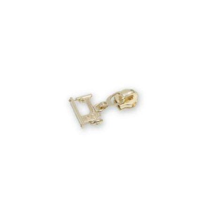 Four 5 Sewing Machine Zipper Pulls Gold