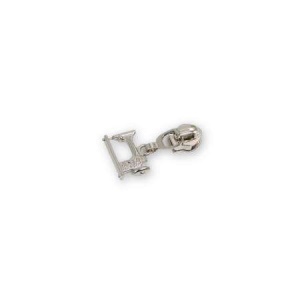Four 5 Sewing Machine Zipper Pulls Nickel