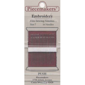 Piecemaker Embroidery / Crewel Needles Size 7