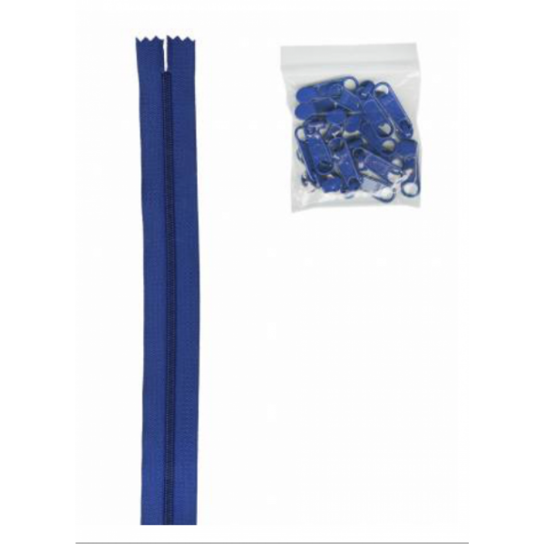 Cobalt Blue 4 yards of 16mm #4.5 Zipper Chain and 16 Ex-Large
