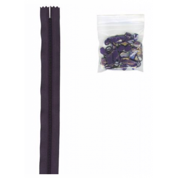 Eggplant 4 yards of 16mm #4.5 Zipper Chain and 16 Ex-Large