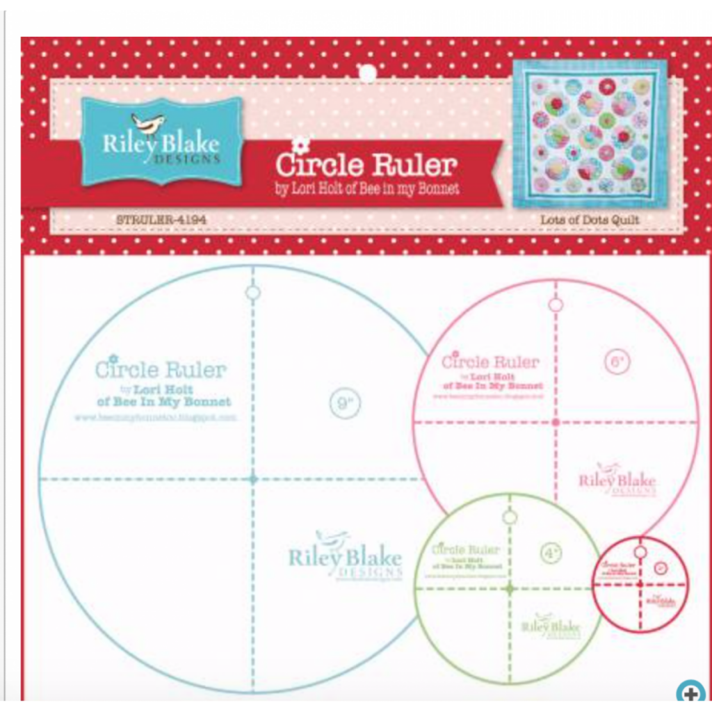 Lori Holt Circle Rulers With 9in , 6in , 4in and 2-1/2in