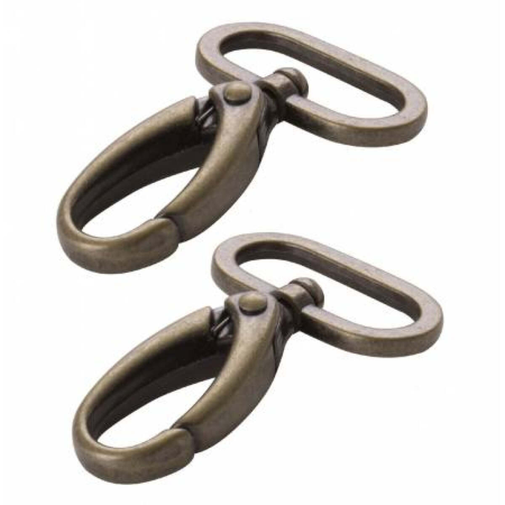 Swivel Hook 1in Antique Brass Set of Two, ByAnnie
