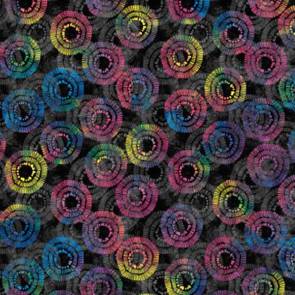 Black Circle Burst 108in Wide Back