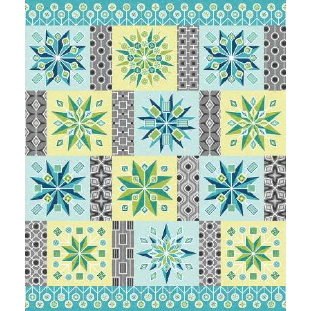 Aqua Lollipop Block panel fra Amanmda Murphy