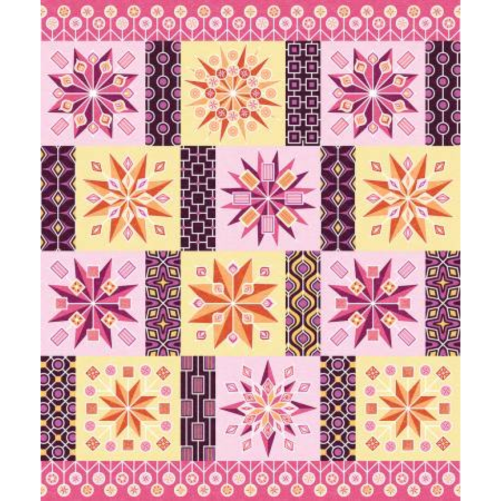 Rose Lollipop Block panel fra Amanda Murphy