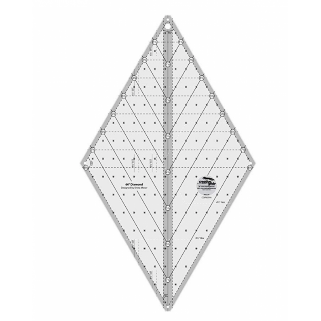 Creative Grids 60° Diamond Ruler 8½" By Krista Moser
