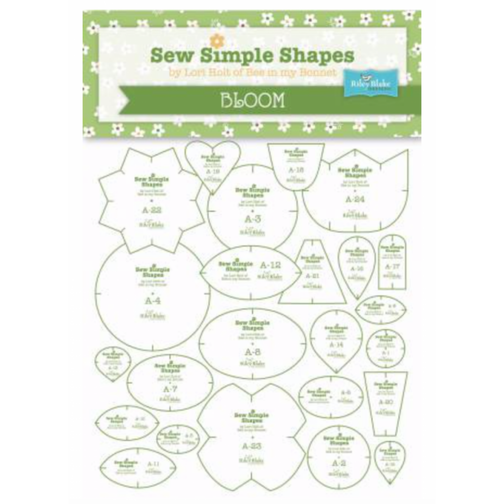 Bee In my Bonnet Sew Simple Shapes Templates Bloom, Fra Lori Holt