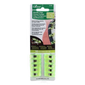 Wonder Clips Neon Green 10pc