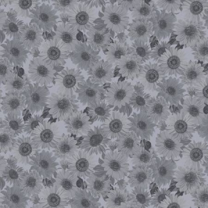 Medium Grey Sunflower Whispers 108in Wide Quilt Back
