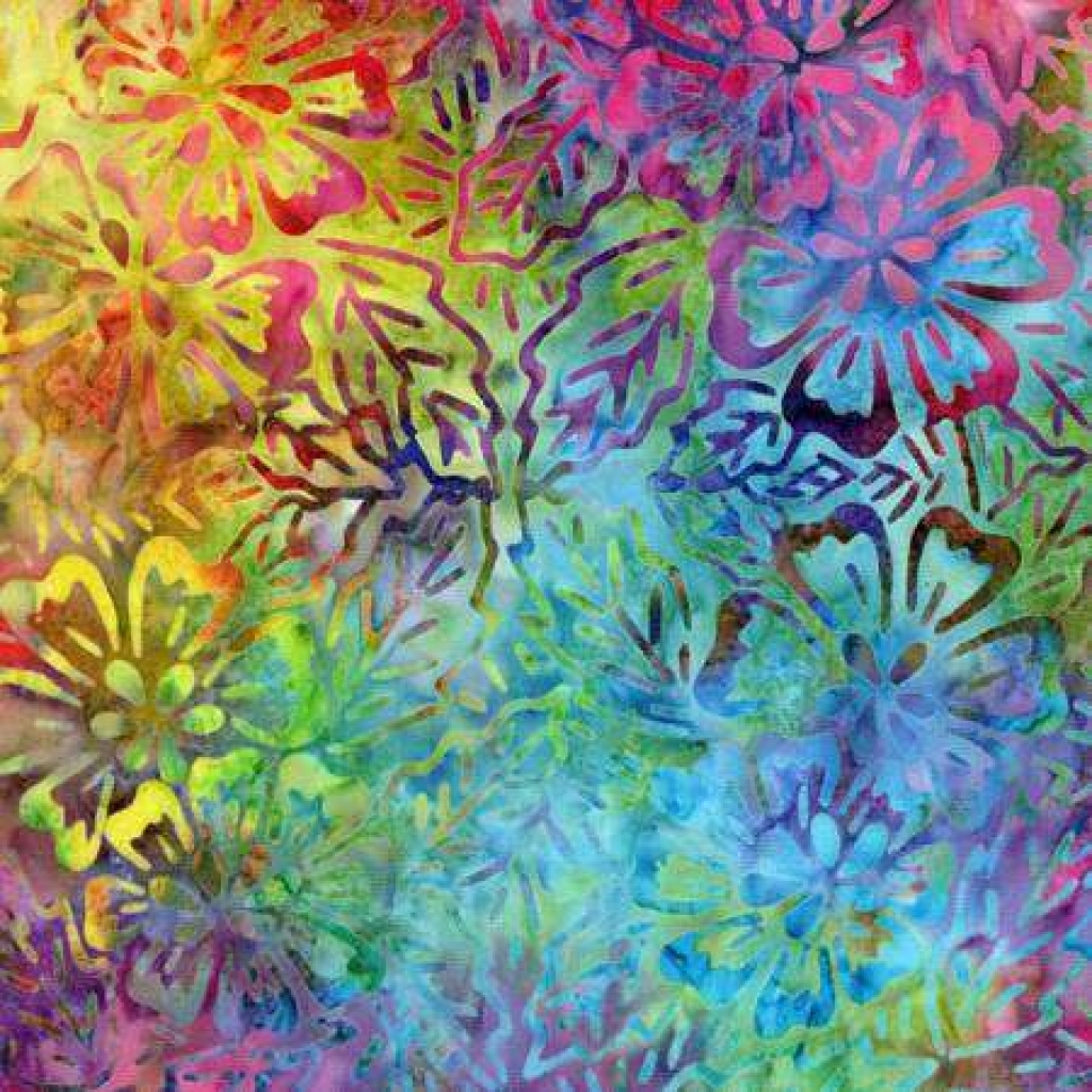 Play Snazzy Flowers Batik 106in Wide Quilt Back