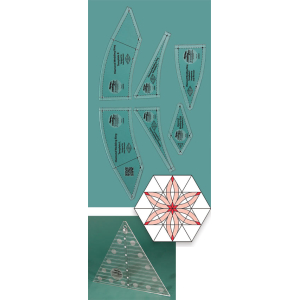 Creative Grids Diamond Wedding Ring 8" 6 piece template set by Judy Niemeyer