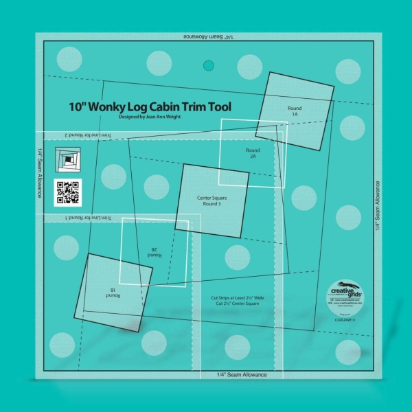 Creative Grids 10in Wonky Log Cabin Trim Tool