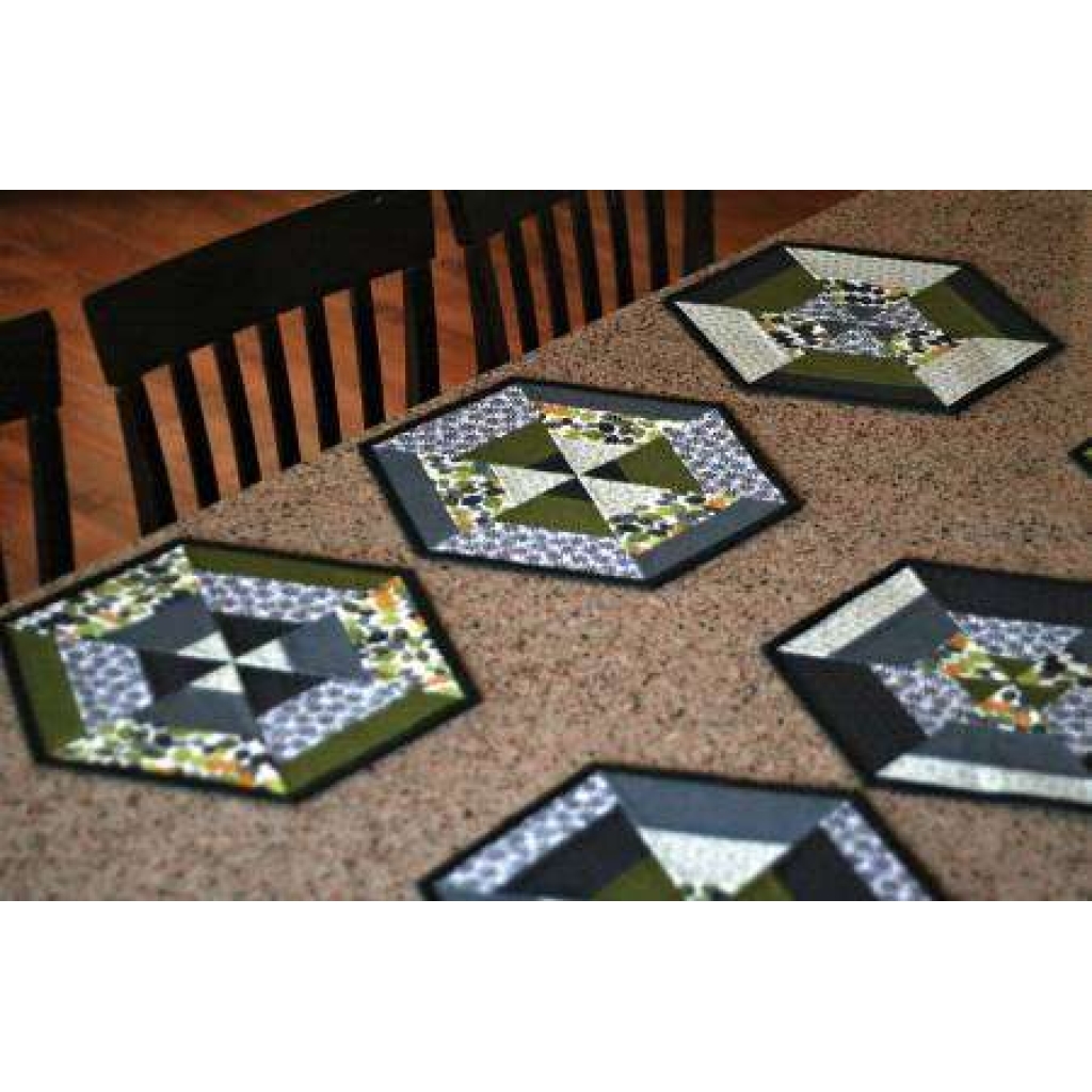 Set of 6 Hexie Placemats