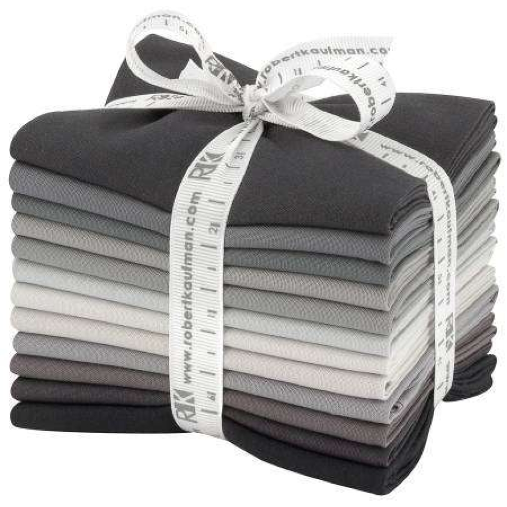 Fat Quarter Kona Cotton Stormy Skies Palette, 12pcs/bundle
