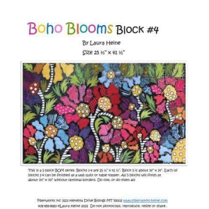 BOHO Blooms Block #4 Collage Pattern by Laura Heine