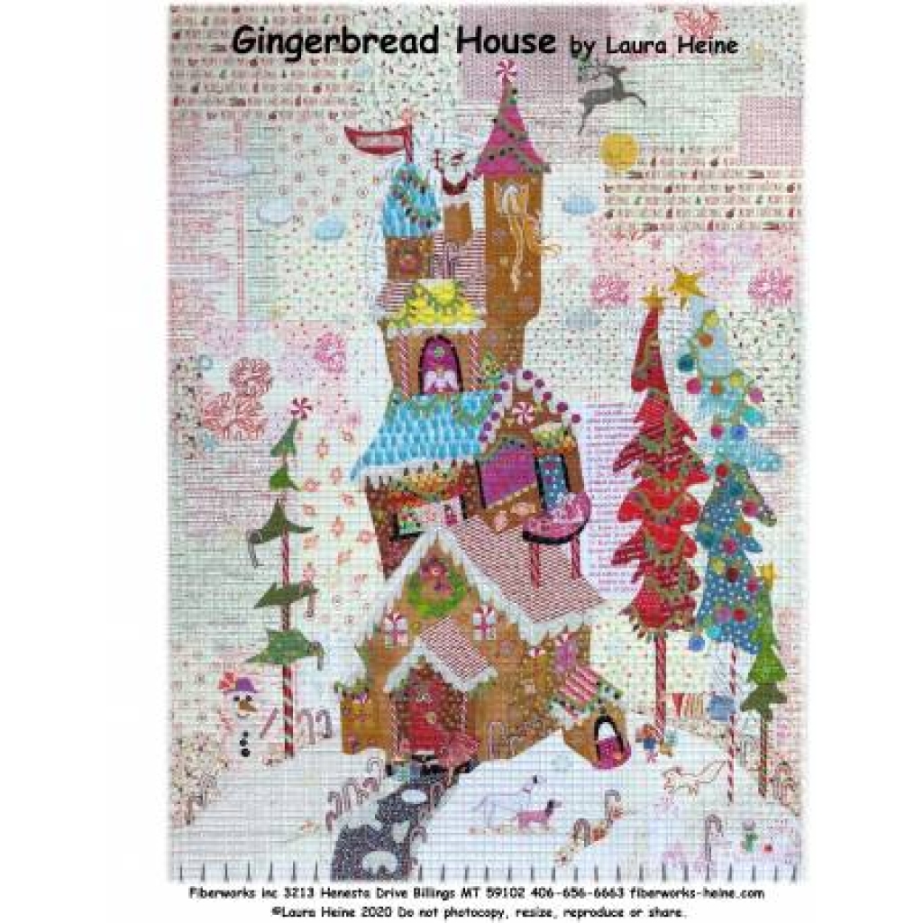 Gingerbread House Collage Pattern by Laura Heine