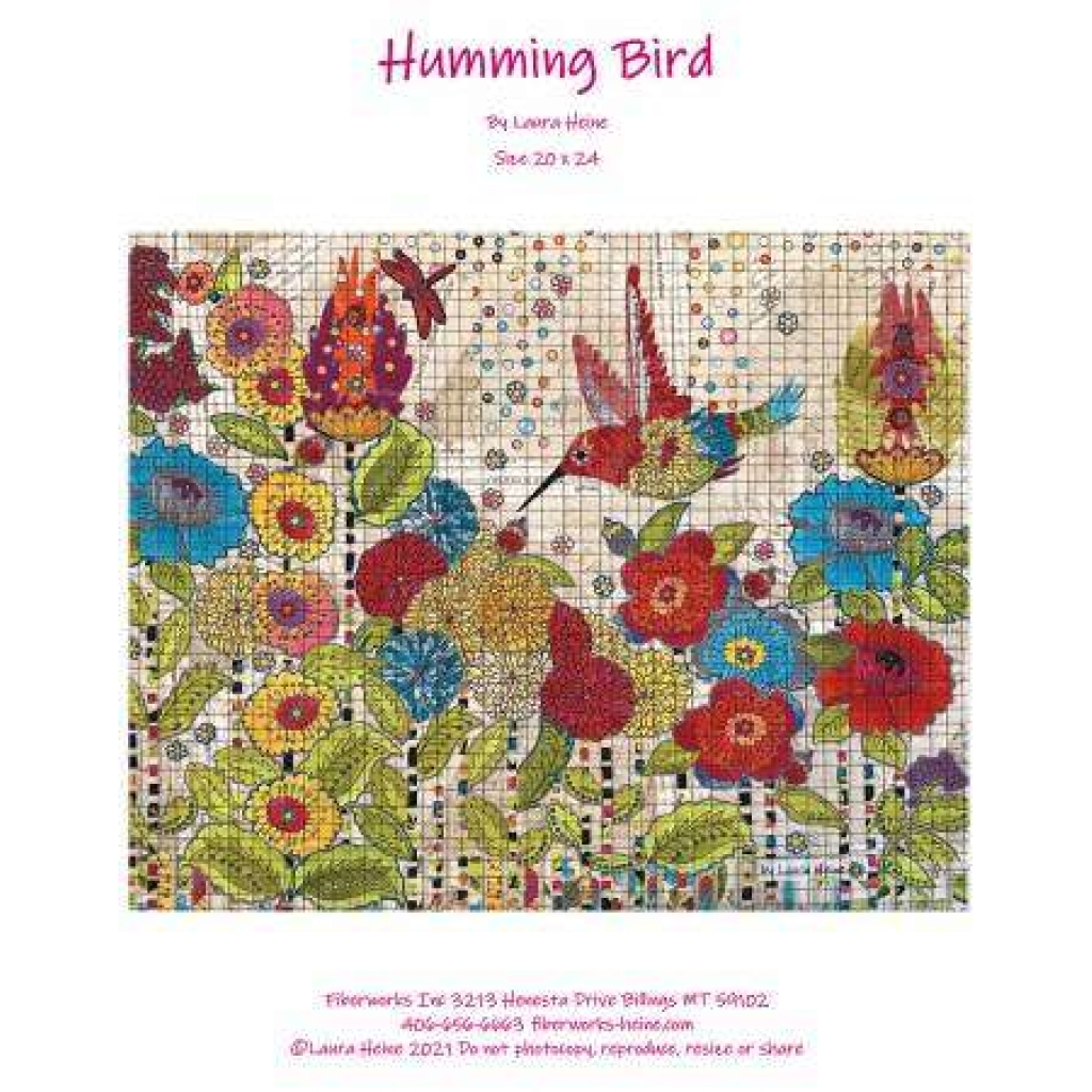 Humming Bird Collage Pattern by Laura Heine