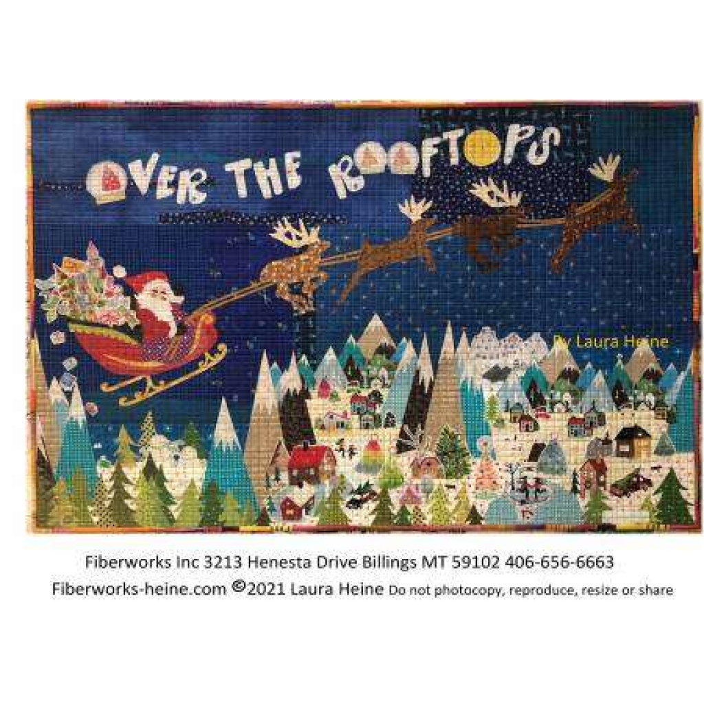 Over The Rooftops Collage Pattern by Laura Heine