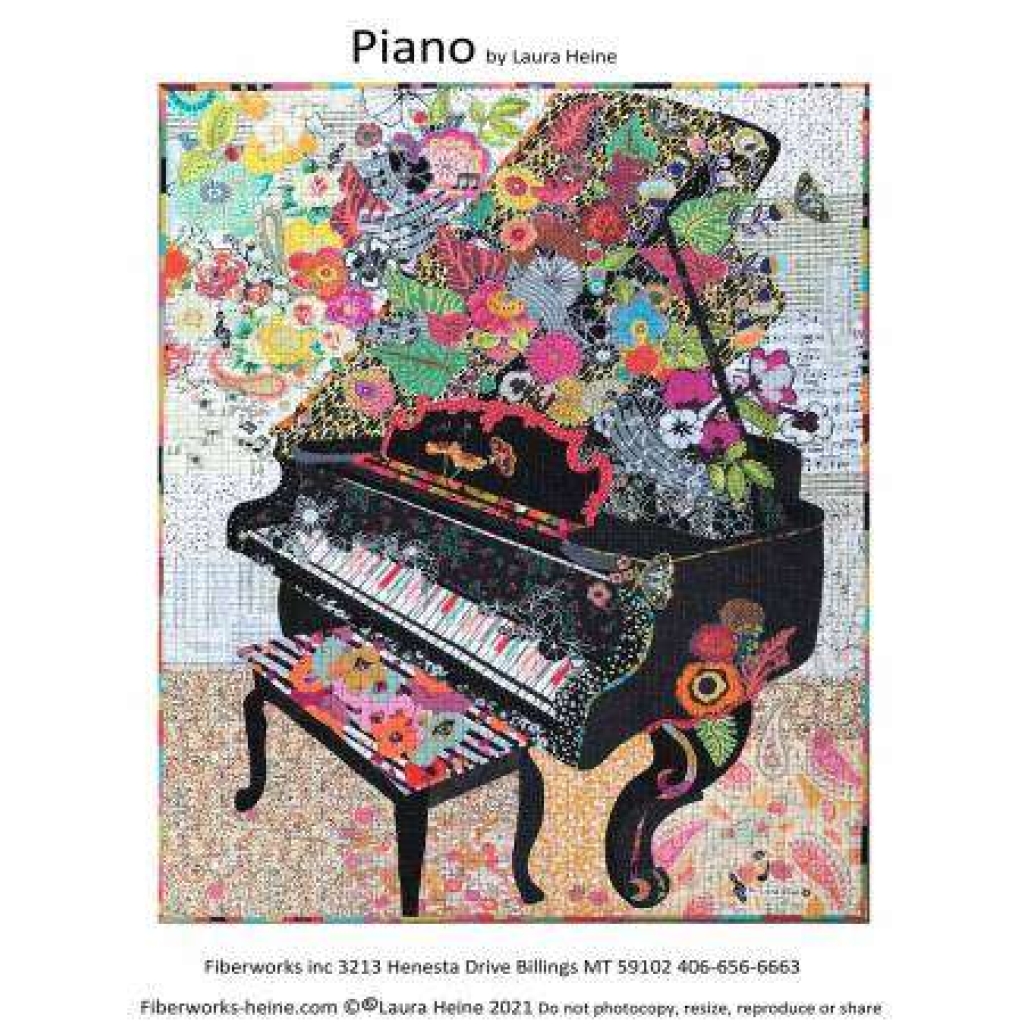 Piano Collage Pattern by Laura Heine