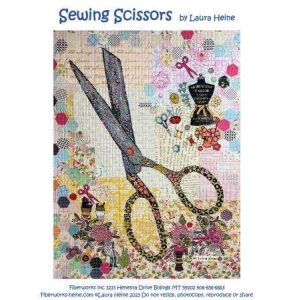 Sewing Scissors Collage Pattern by Laura Heine