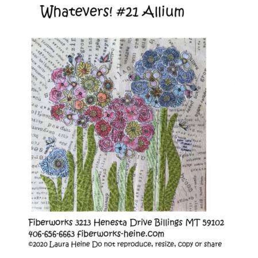 Whatevers! #21 Allium Collage Pattern by Laura Heine