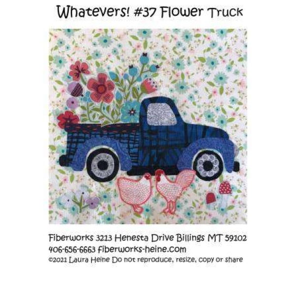 Whatevers! #37 Flower Truck Collage Pattern by Laura Heine
