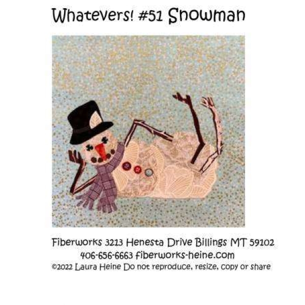 Whatevers! #51 Snowman Collage Pattern by Laura Heine