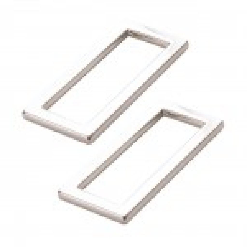 Rectangle Ring Flat 1-1/2" Nickel set of two
