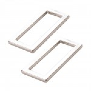 Rectangle Ring Flat 1-1/2" Nickel set of two