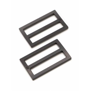 Slider Widemouth Flat 1-1/2in Black Metal Set of Two