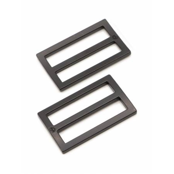 Slider Widemouth Flat 1-1/2in Black Metal Set of Two