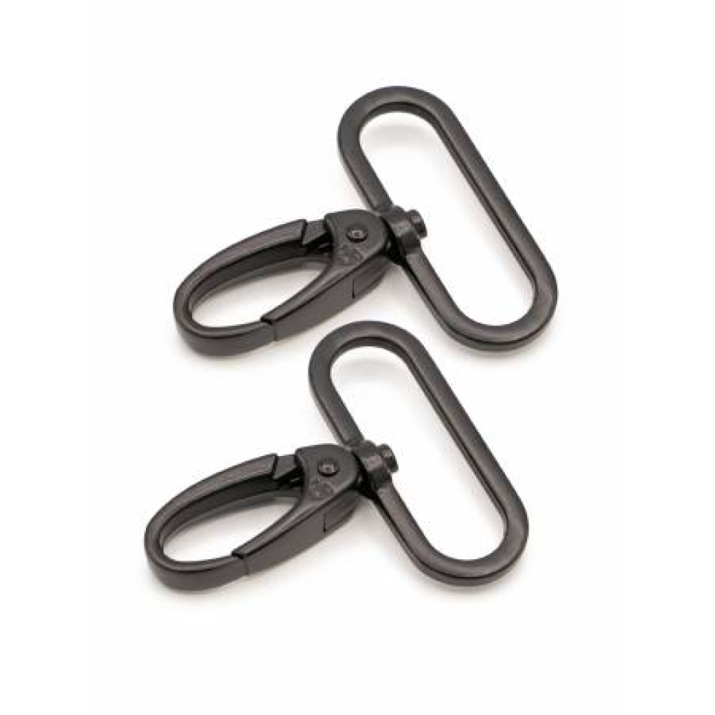 Swivel Hook 1-1/2in Black Metal Set of Two