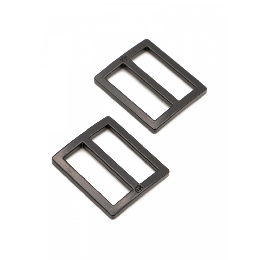 Slider Widemouth Flat 1in Black Metal Set of Two