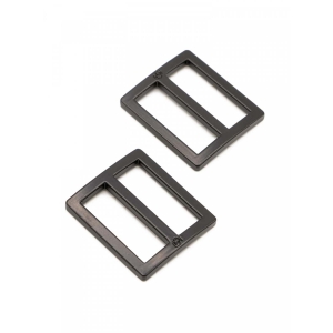 Slider Widemouth Flat 1in Black Metal Set of Two