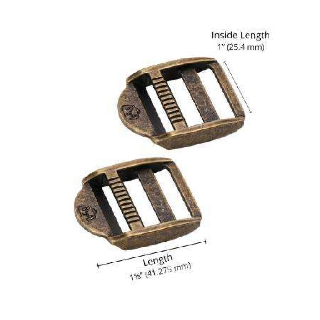 1in Strap Adjuster Antique Brass Set of Two