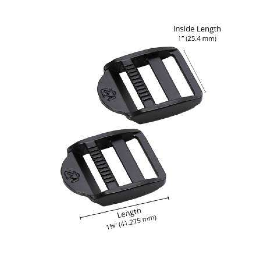 1in Strap Adjuster Black Metal Set of Two