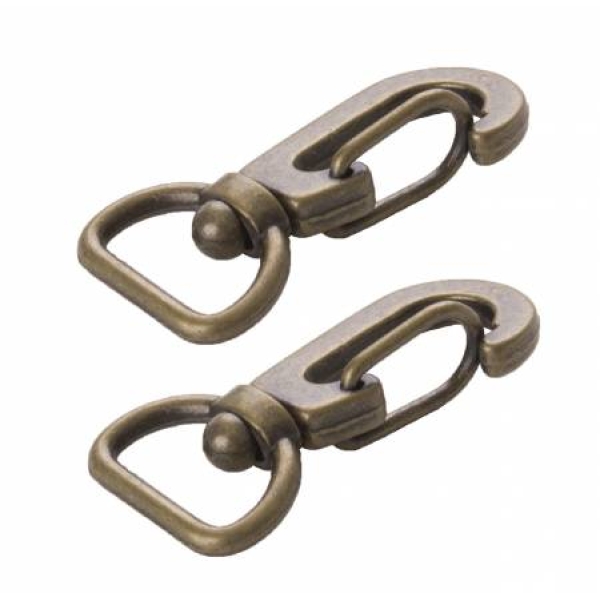 Swivel Hook Antique Brass 1/2in