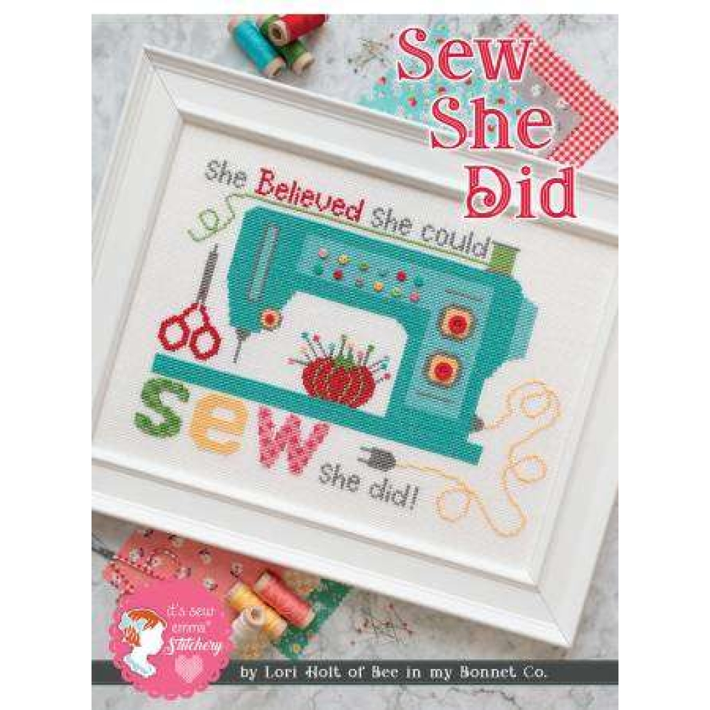 Sew She Did Cross Stitch Pattern